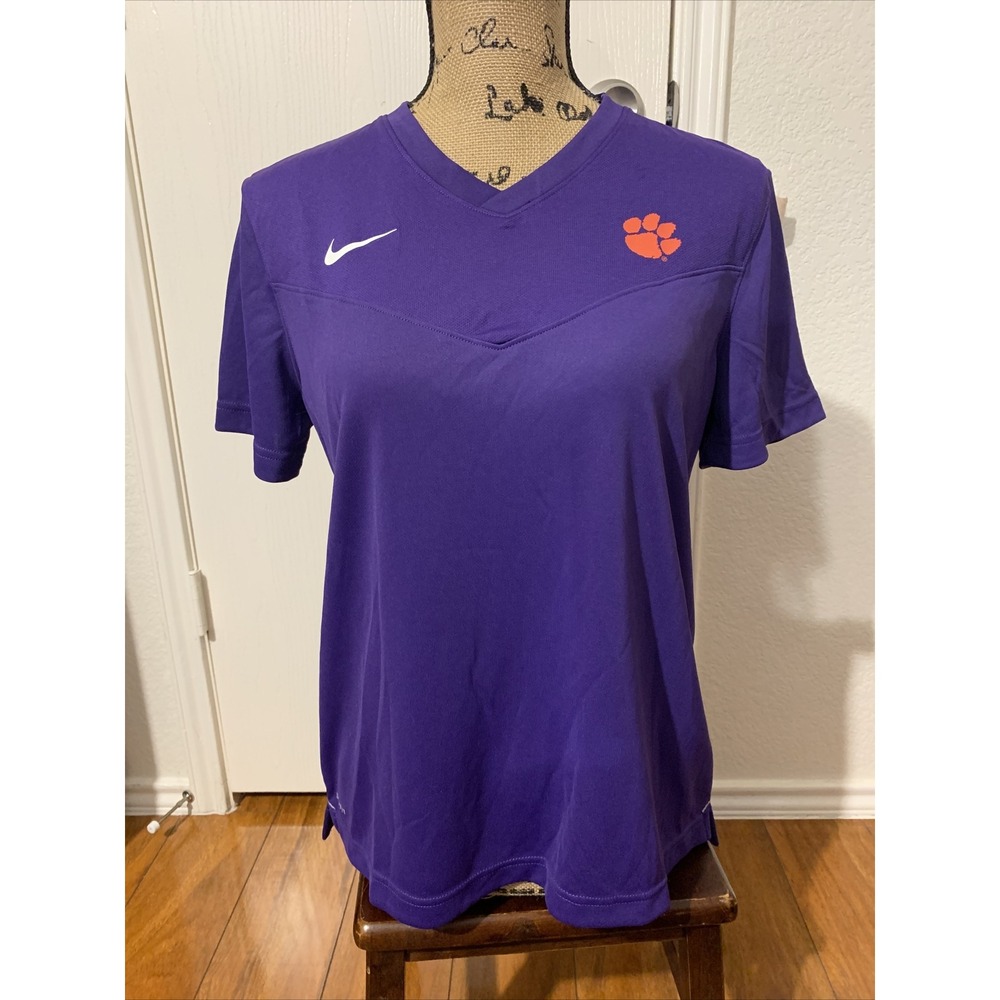 Nike women's Clemson tigers purple t shirt medium move to zero nwt